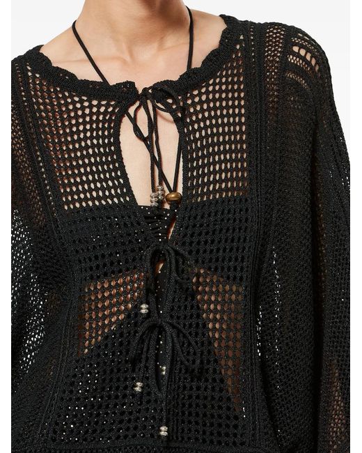 Isabel Marant Black Metina Beaded Mini Dress