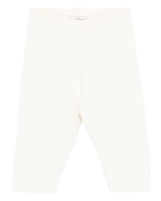 Entire studios White Knitted Capri Pants
