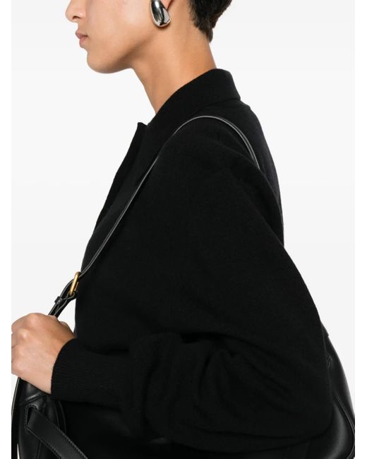 Rohe Black Knitted Polo Top