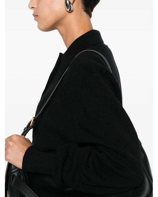 Rohe Black Knitted Polo Top