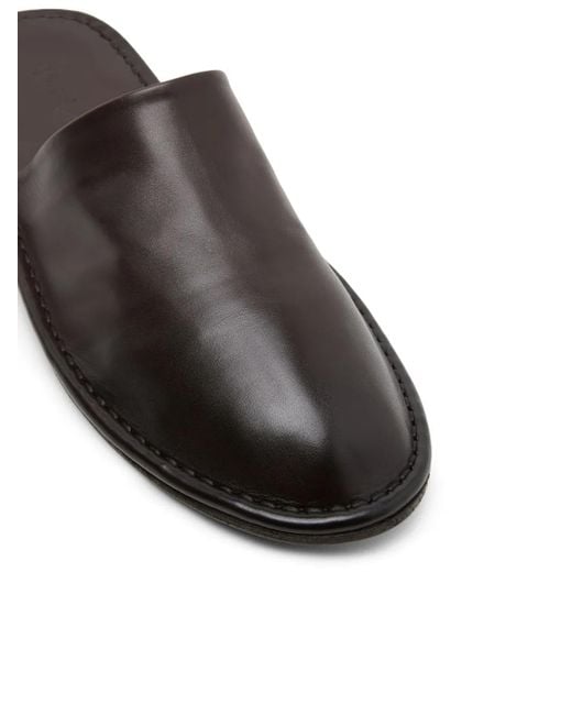 Marsèll Brown Filo Round-Toe Leather Mules for men