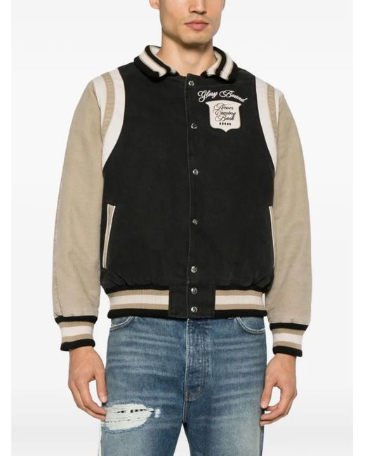 Rhude Black Varsity Jacket for men