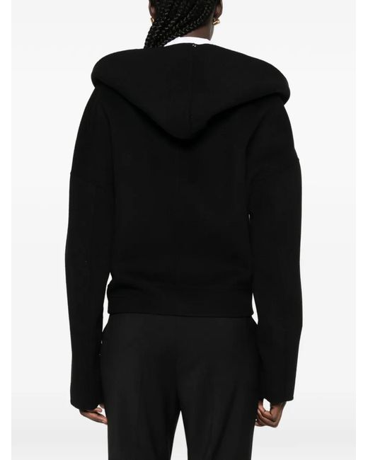 Sportmax Black Idoneo Hooded Drop-Shoulder Jacket