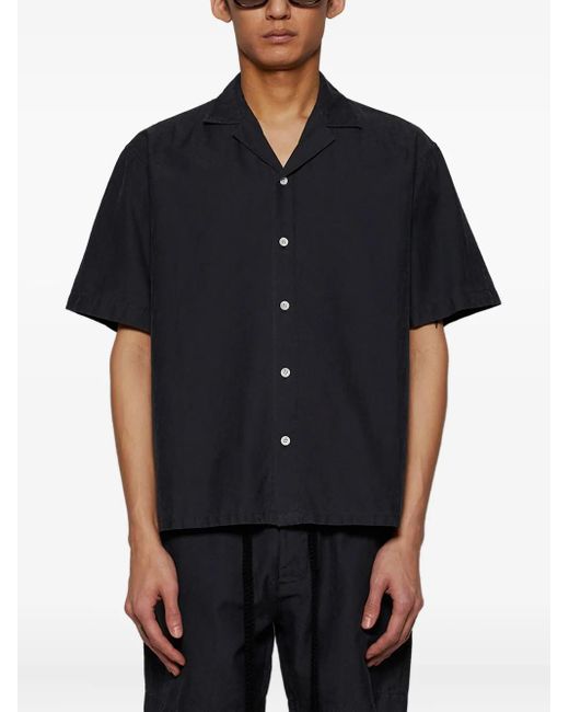 The Elder Statesman Black Short-Sleeve Button-Down Shirt for men