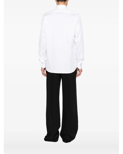 Karl Lagerfeld White Long-Sleeve Button-Down Shirt for men