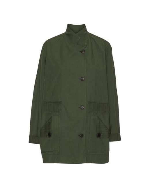 Henrik Vibskov Green Mid-Air Buttoned Jacket