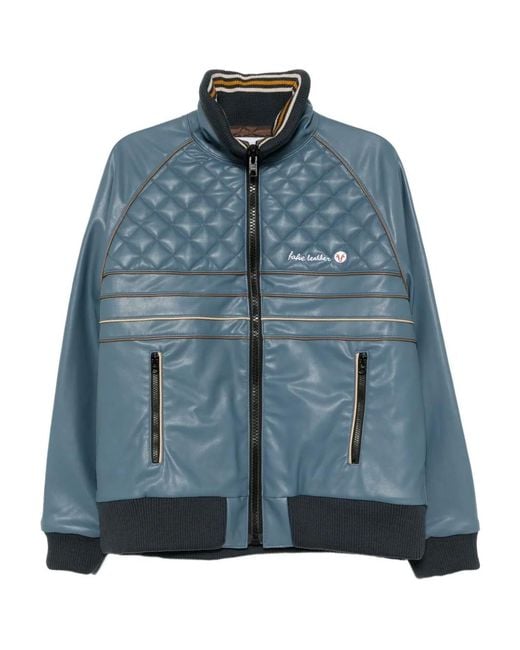 Kolor Blue Slogan-Embroidered Jackcet for men