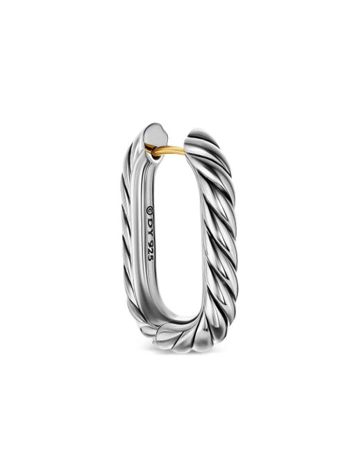 David Yurman White Sterling Dy Madison Hoop Earrings