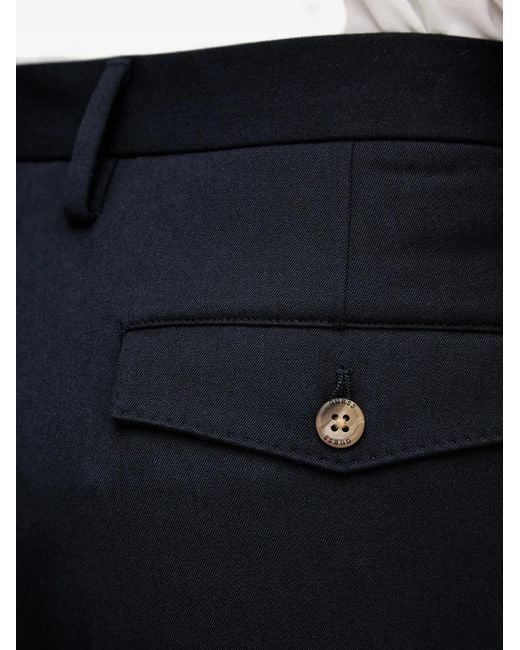 Guess Black Pleated Wide-Leg Trousers for men