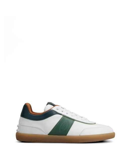 Tod's メンズ グリーン Tabs レザースニーカーの通販はau PAY