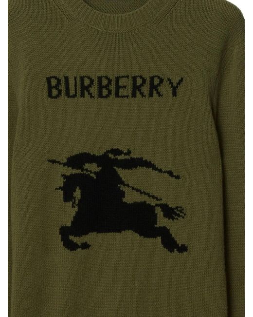 Burberry Green Knight Wool Cashmere Sweater for men