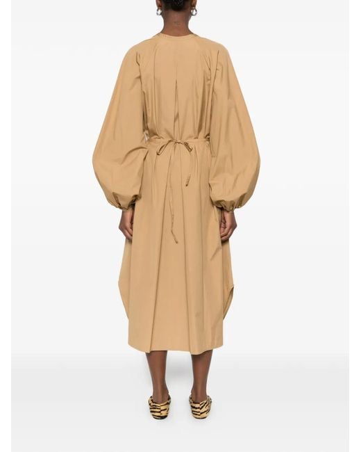 Loulou de Saison Natural Gathered Sleeve Dress