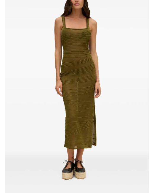 Cult Gaia Green Mai Knitted Dress