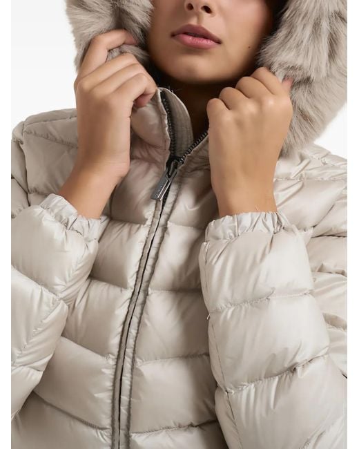 Colmar Natural Faux Fur-Trim Hooded Jacket
