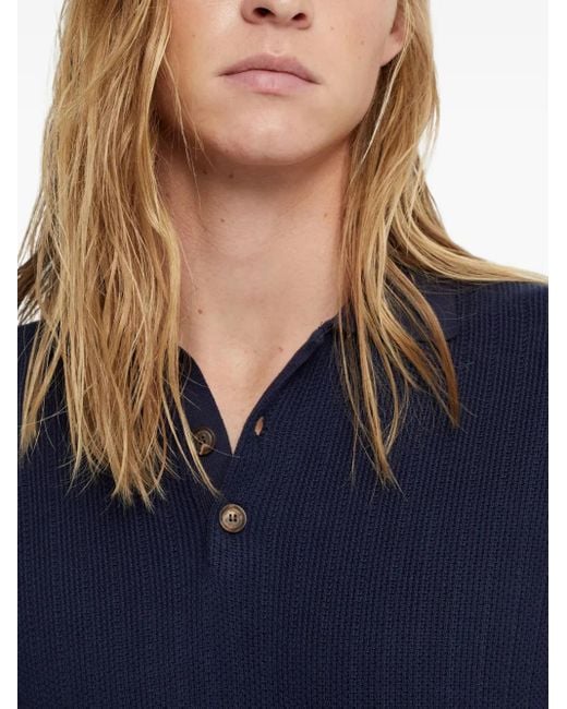 Brunello Cucinelli Katoenen Poloshirt in het Blue voor heren