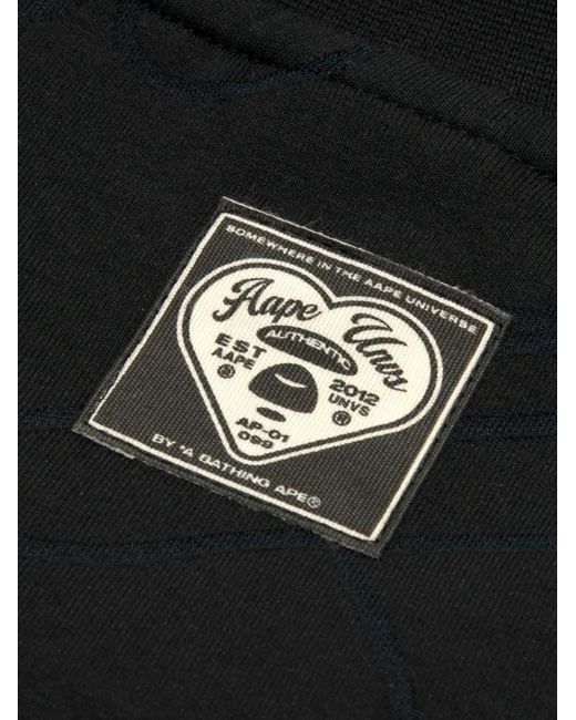 Aape By A Bathing Ape Black Logo-Embroidered T-Shirt for men