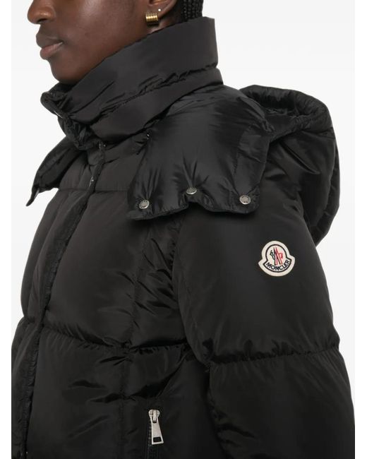 Moncler Black Quilted Hooded Jacket