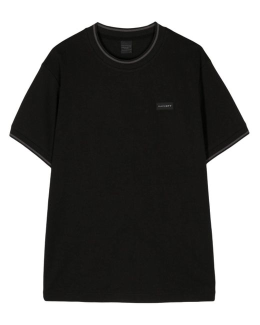 Hackett T-Shirt mit Logo-Applikation in Black für Herren