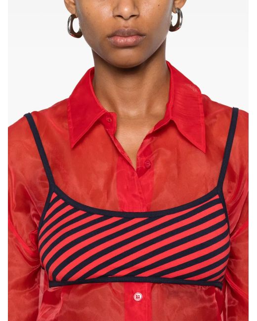 Paloma Wool Striped Top Brown