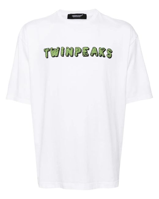 Undercover White Graphic-Print Cotton T-Shirt for men