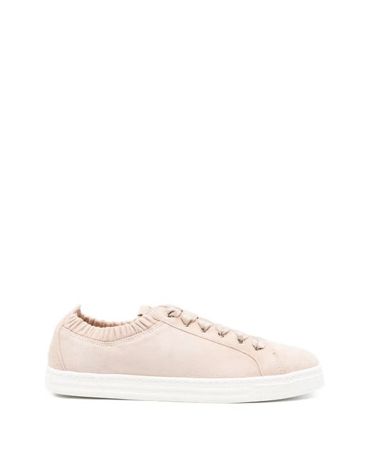 Agl Attilio Giusti Leombruni Natural Suzie Ruffled-Detail Sneakers