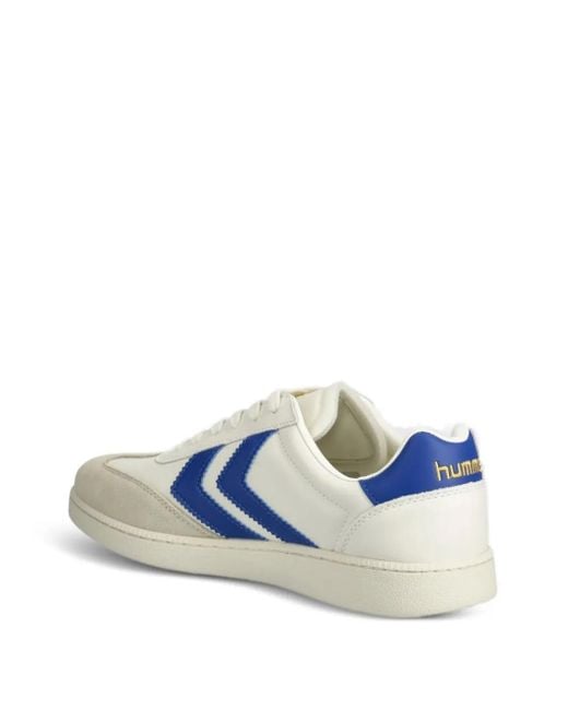 Hummel Women's Blue Chevron Suede Sneakers