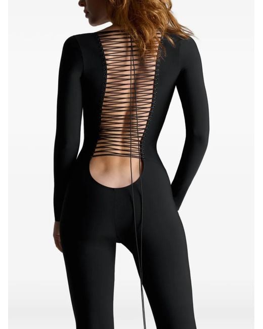 Maison Close Black Nuit Infinie Open-Back Jumpsuit