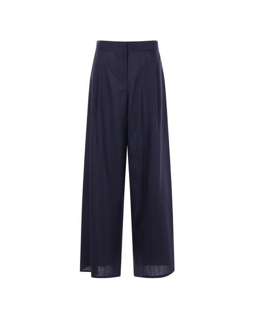 Dusan Blue Pleated Palazzo Pants