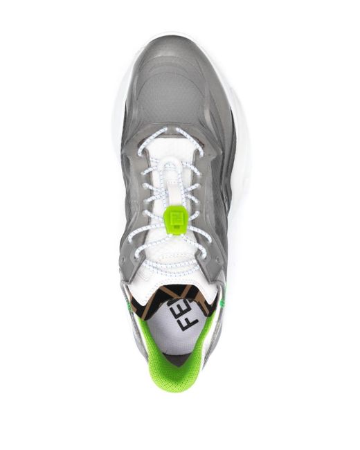 Fendi Runner Low-top Sneakers in het White voor heren