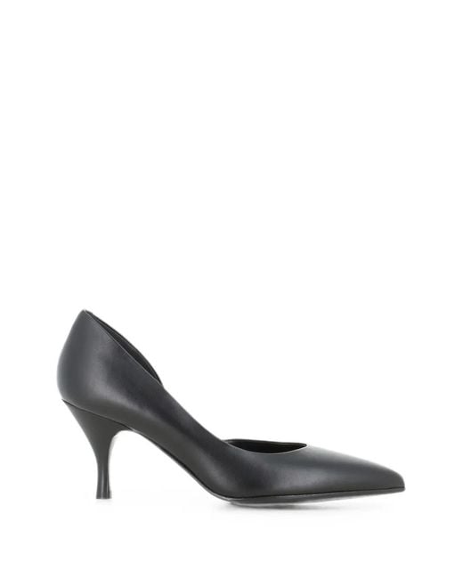 Sergio Levantesi Black D'Orsay Pointed-Toe Pumps