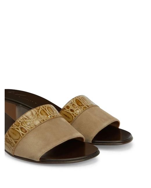 Giuseppe Zanotti Brown Roose Sandals