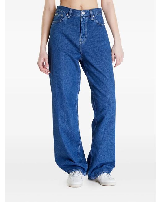 Calvin Klein Blue Back Logo Patch Jeans