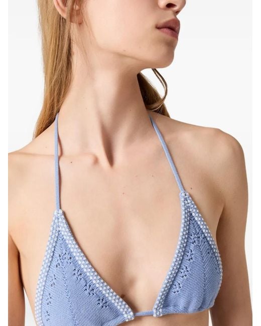 Miu Miu Blue Cotton Bra
