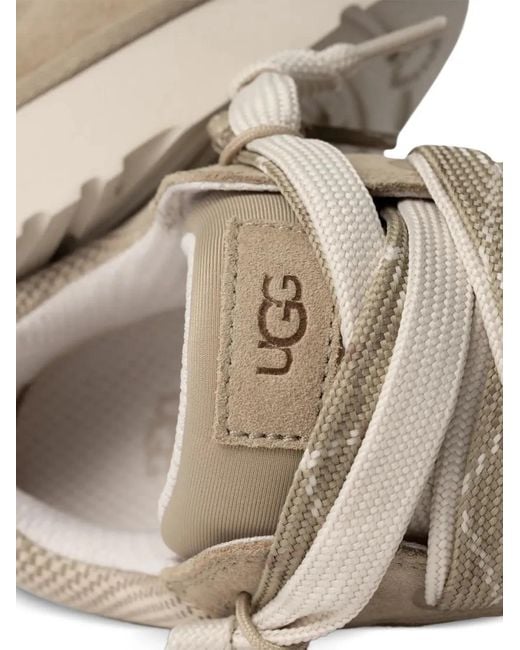 Ugg Natural Logo-Debossed Panelled Sneakers