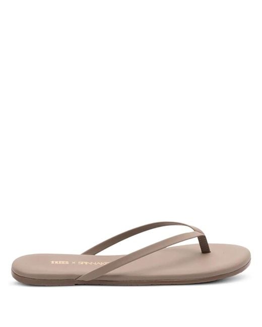TKEES Natural Lily Flip Flops