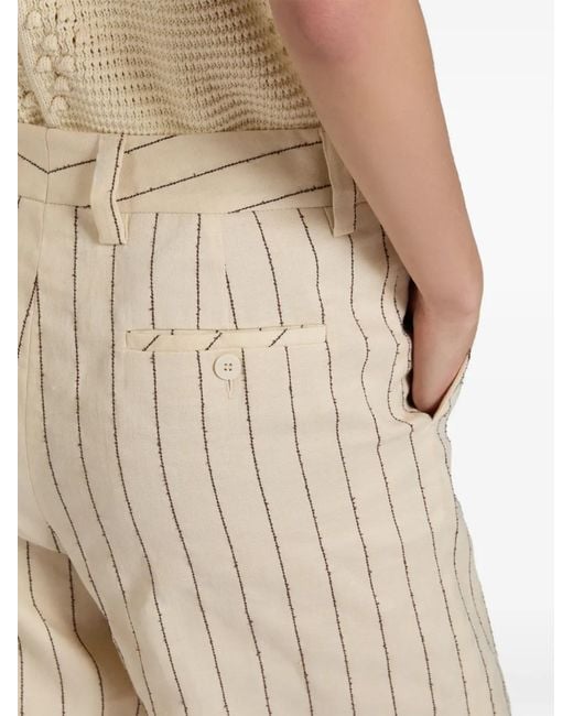 Slowear White Pinstripe Trousers