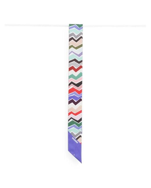 Missoni White Zigzag-Print Scarf
