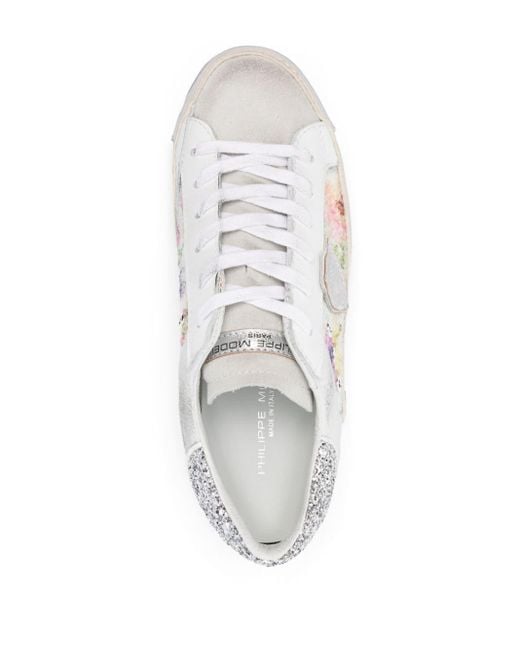 Philippe Model White Sneakers mit Print