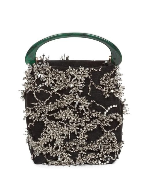 Dries Van Noten Verfraaide Mini-Tas in het Black