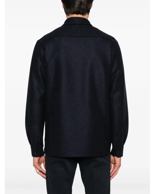 Sobrecamisa con bolsillos de solapa Harris Wharf London de hombre de color Blue