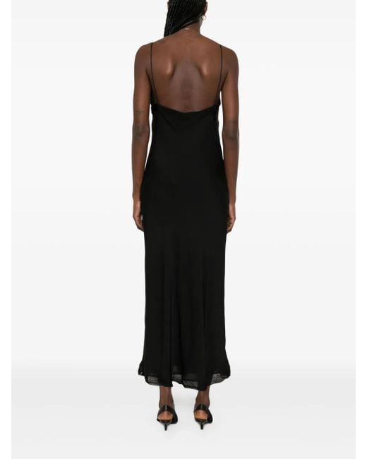 Totême  Black Satin Slip Maxi Dress