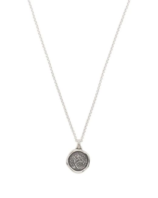 Dower & Hall White Tree Of Life Pendant Necklace for men