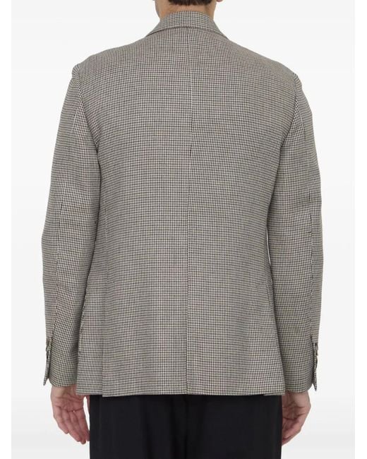 Lardini Gray Houndstooth-Pattern Blazer for men