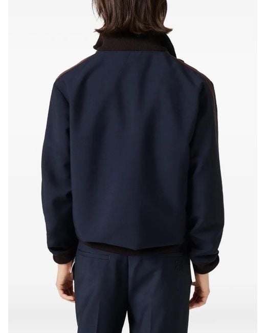 Miu Miu Blue Kid-Mohair Blouson Jacket