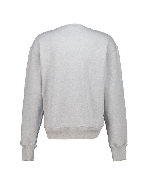 McQueen Gray Embossed-Logo Sweatshirt for men