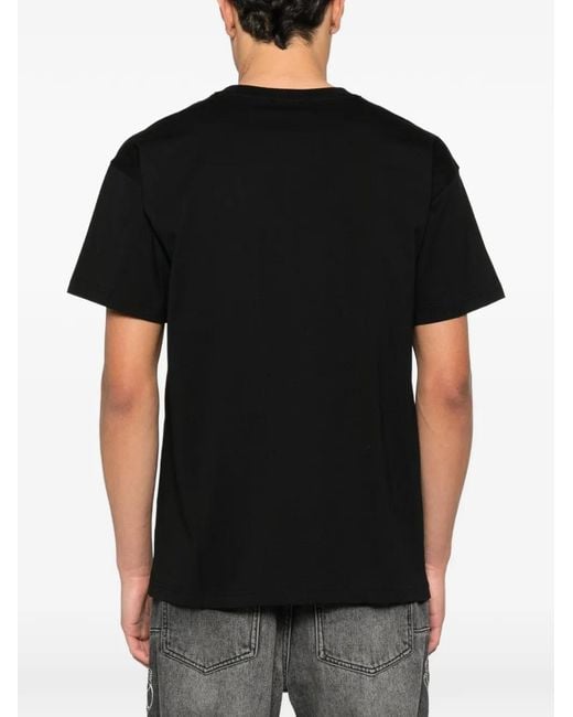 DIESEL Black Logo-Embroidered T-Shirt for men