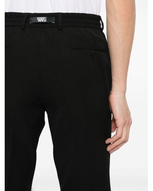 Pantalon fuselé Pace à lien de resserrage Karl Lagerfeld pour homme en coloris Black