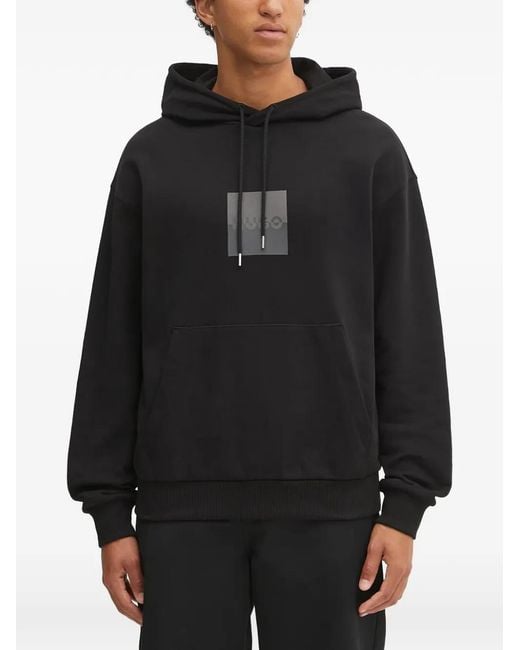 HUGO Black Hoodie À Logo for men