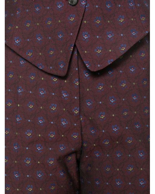 Etro Purple Floral-Print Jacquard-Woven Trousers
