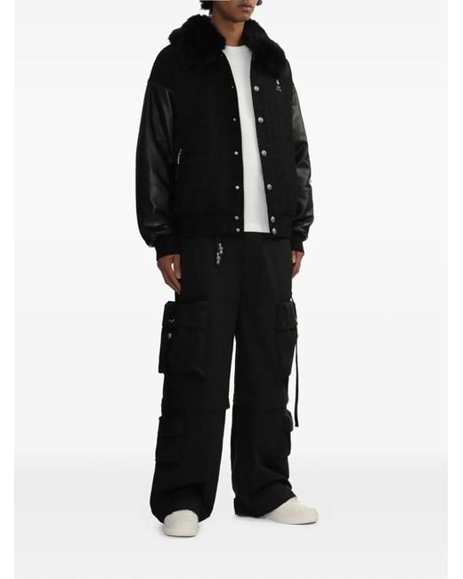 A Bathing Ape Black Trimmed-Collar Bomber Jacket for men